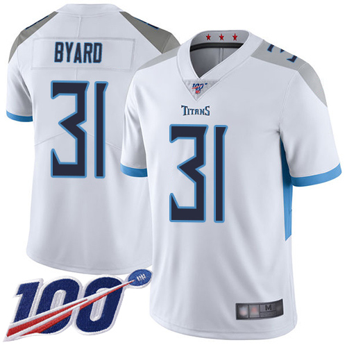 Tennessee Titans Limited White Men Kevin Byard Road Jersey NFL Football 31 100th Season Vapor Untouchable